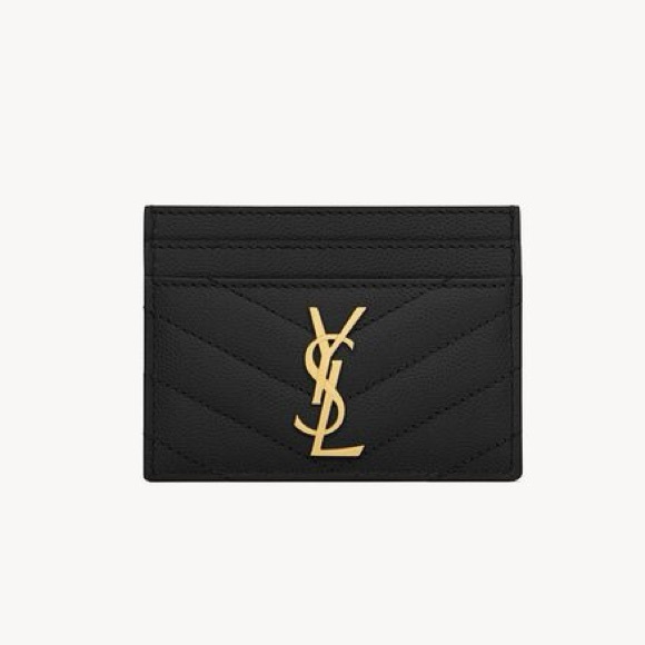 Yves Saint Laurent Monogramme Black Women’s Card Holder - Picture 1 of 5